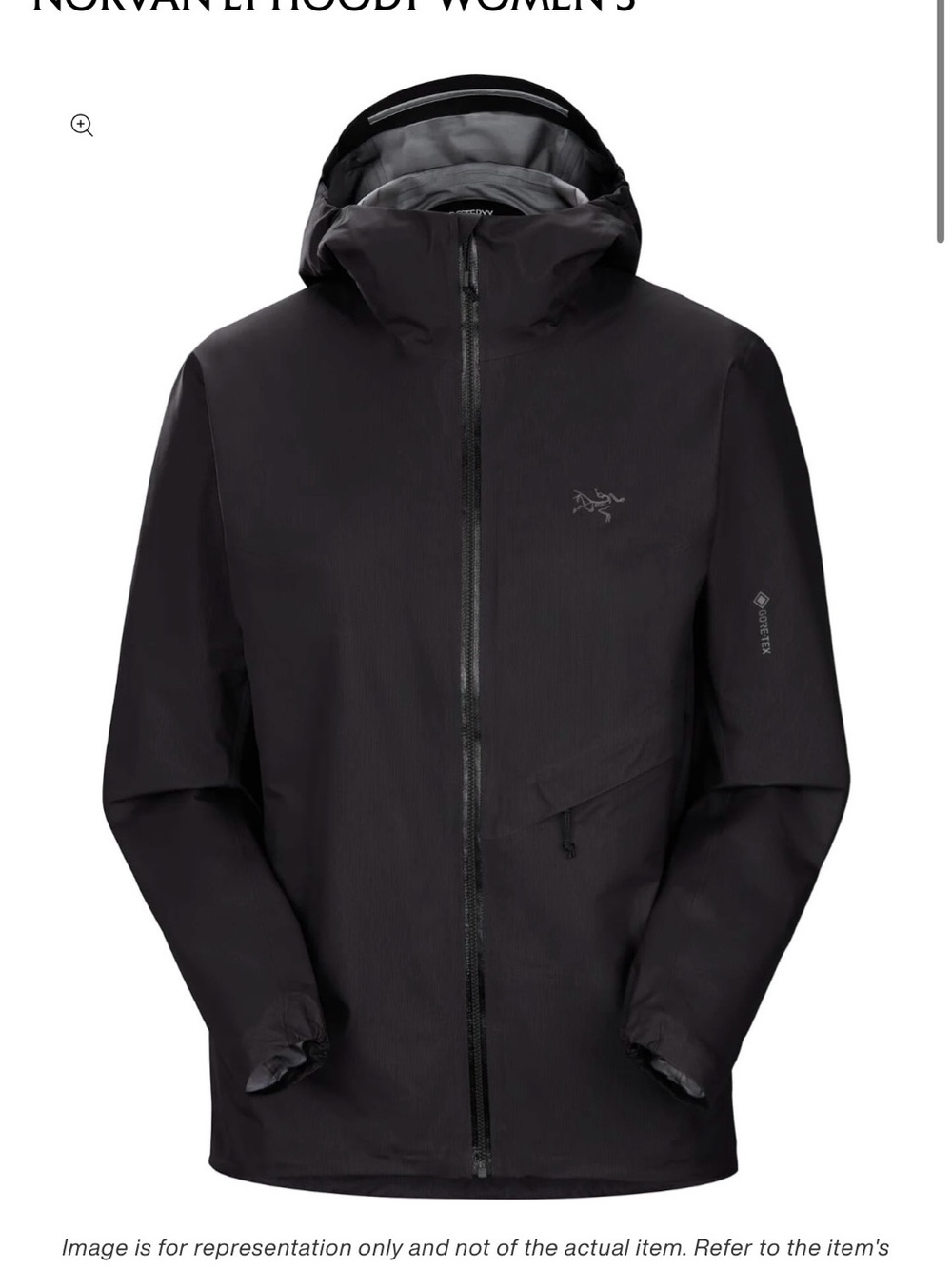 Like new Arc'teryx women’s Lightweight Norvan LT Hooded Jacket - black